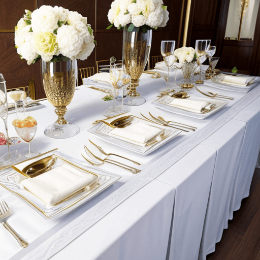 Эксклюзивный столовый текстиль с вышивкой логотипа и бисером