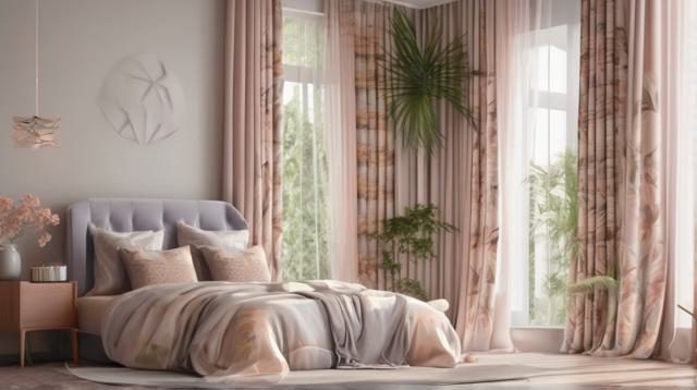 Роскошные шторы для спальни люкс-класса - пошив на заказ в Москве